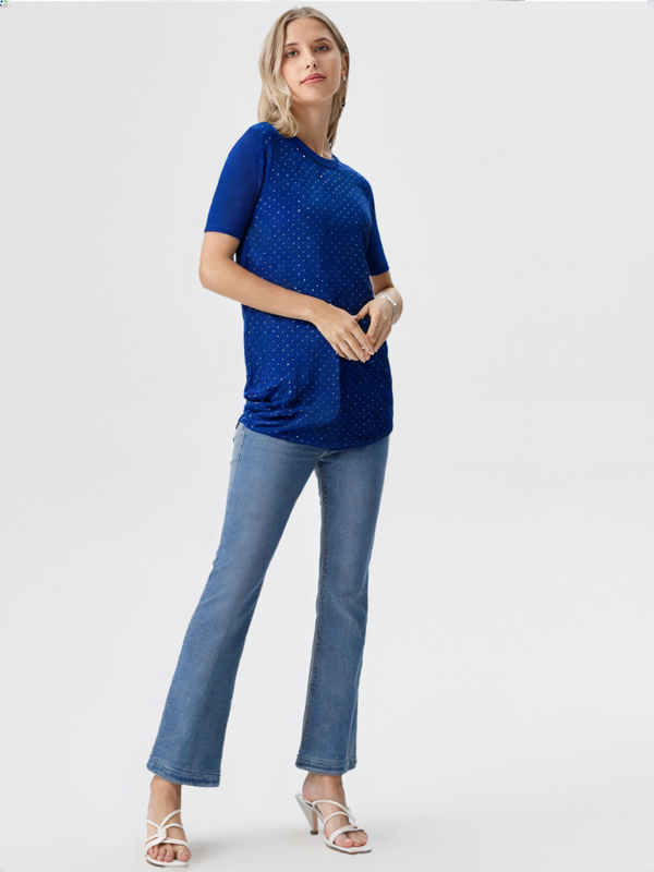 wearOn Royal Blue Dotted Blouse - Viral Bestseller Edition - WearOn
