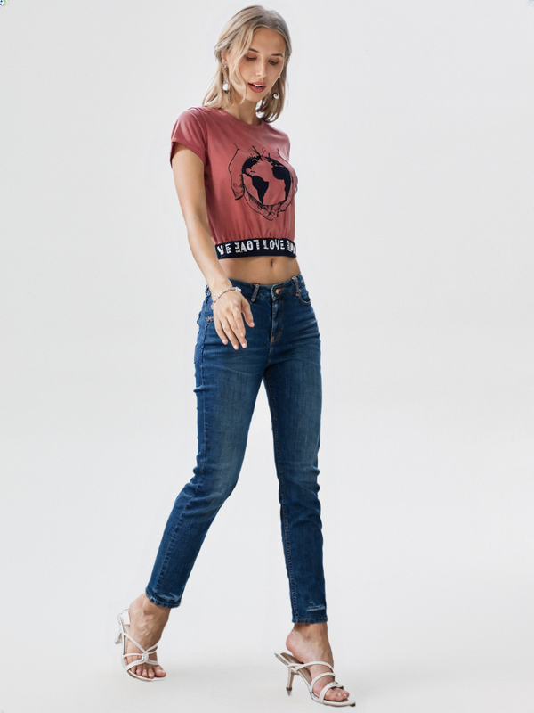 (Ld Blouse Btm W/Elastic #401) (Color 1)