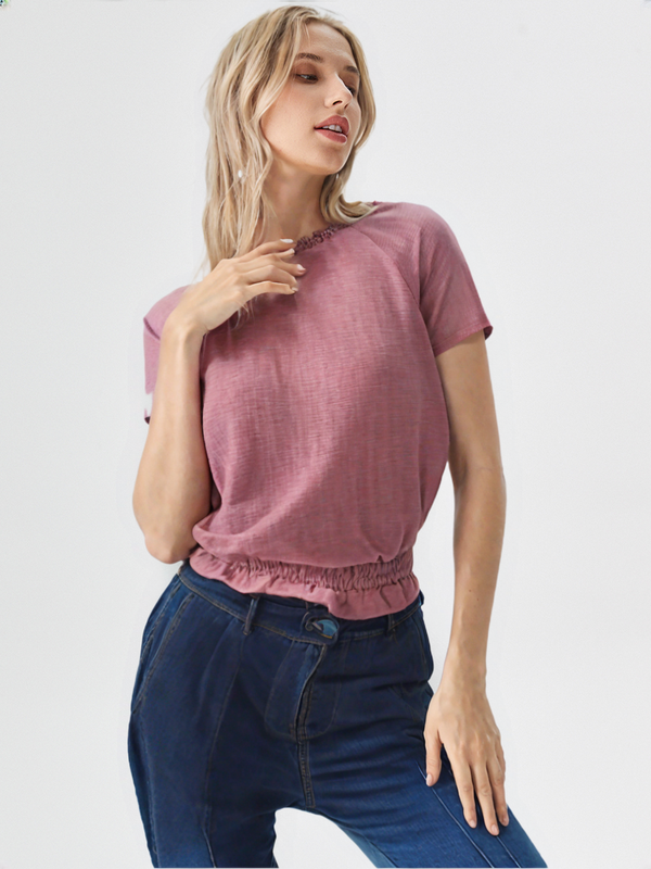 (Ld Blouse SMT Btm W/Smoaking #3802) (Color 1)