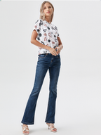 wearOn Hearts & Dots Print - White Pink Black Abstract Pattern Women's T-Shirt