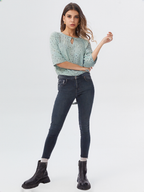 wearOn Mint Green Polka Dot Keyhole Top - 3/4 Sleeve Relaxed Blouse for Women - Trending Now