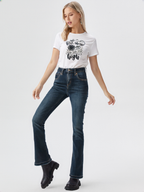 wearOn Rise Spring Leap Faith Graphic Tee - White Motivational Sunflower Short Sleeve T-Shirt for Women