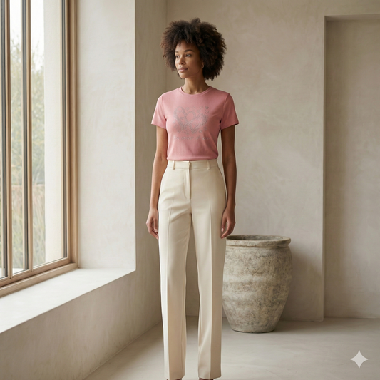 The Crystal Heart Ribbed Tee